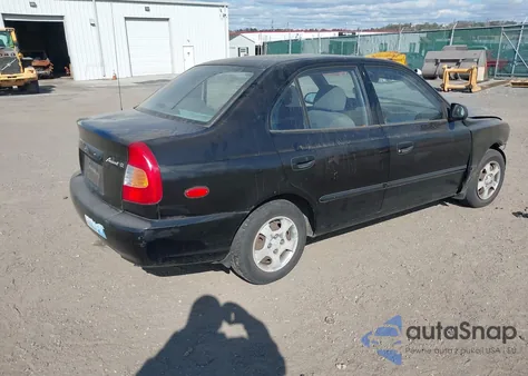 2000 Hyundai Accent Gl из США, поврежденный, VIN KMHCG45G6YU090020